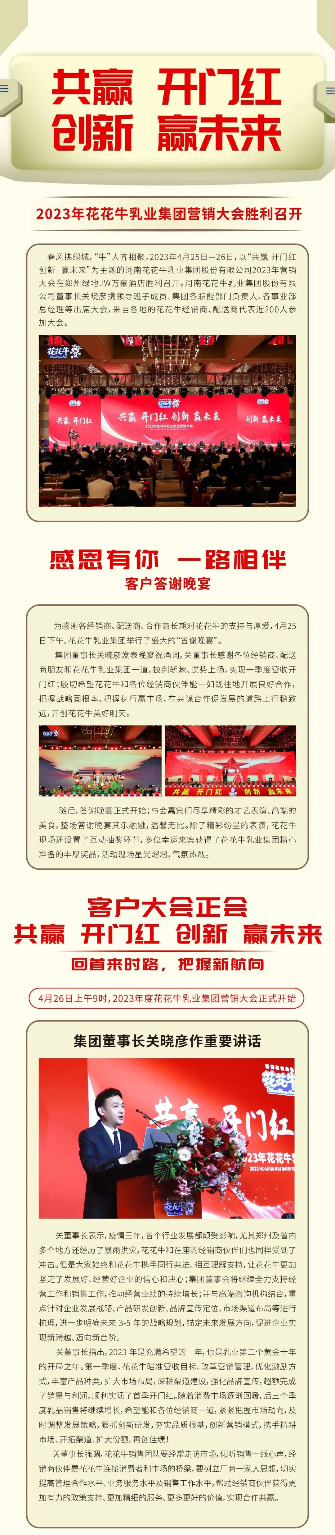 共赢 开门红·创新 赢未来｜压球（中国）一站式服务平台乳业集团召开2023年度营销大会