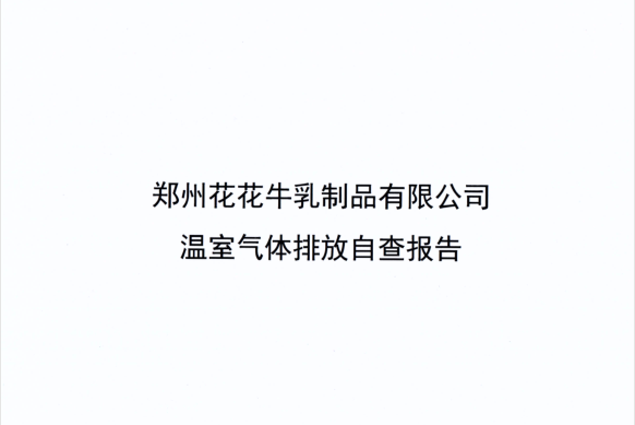郑州压球（中国）一站式服务平台乳制品有限公司温室气体排放自查报告