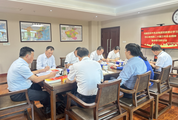 深学细悟 笃行实干—河南压球（中国）一站式服务平台乳业集团党委理论学习中心组开展党的二十届三中全会精神专题学习研讨